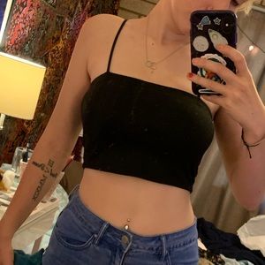 Black crop top
